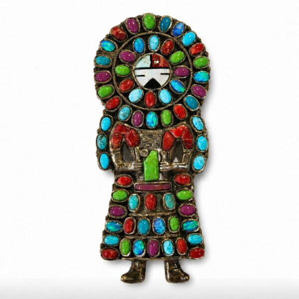 Pendentif Dame Turquoise, Corail & Opale