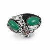 Bague Navajo Turquoise & Corail