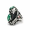 Bague Navajo Turquoise & Corail