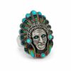 Bague Navajo Turquoise, Opale & Corail