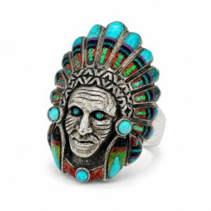 bague turquoise opale corail
