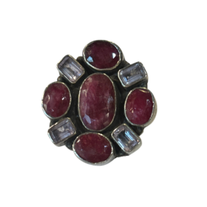 bague rubis amethyste argent