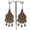 boucles oreilles grenat argent