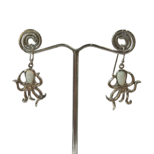 boucles oreilles opale argent