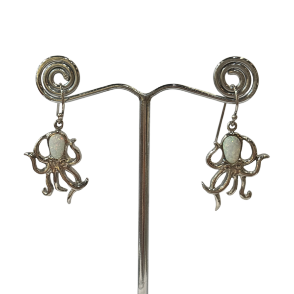 boucles oreilles opale argent
